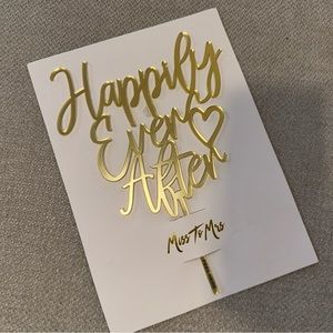 Gold Wedding Cake Topper